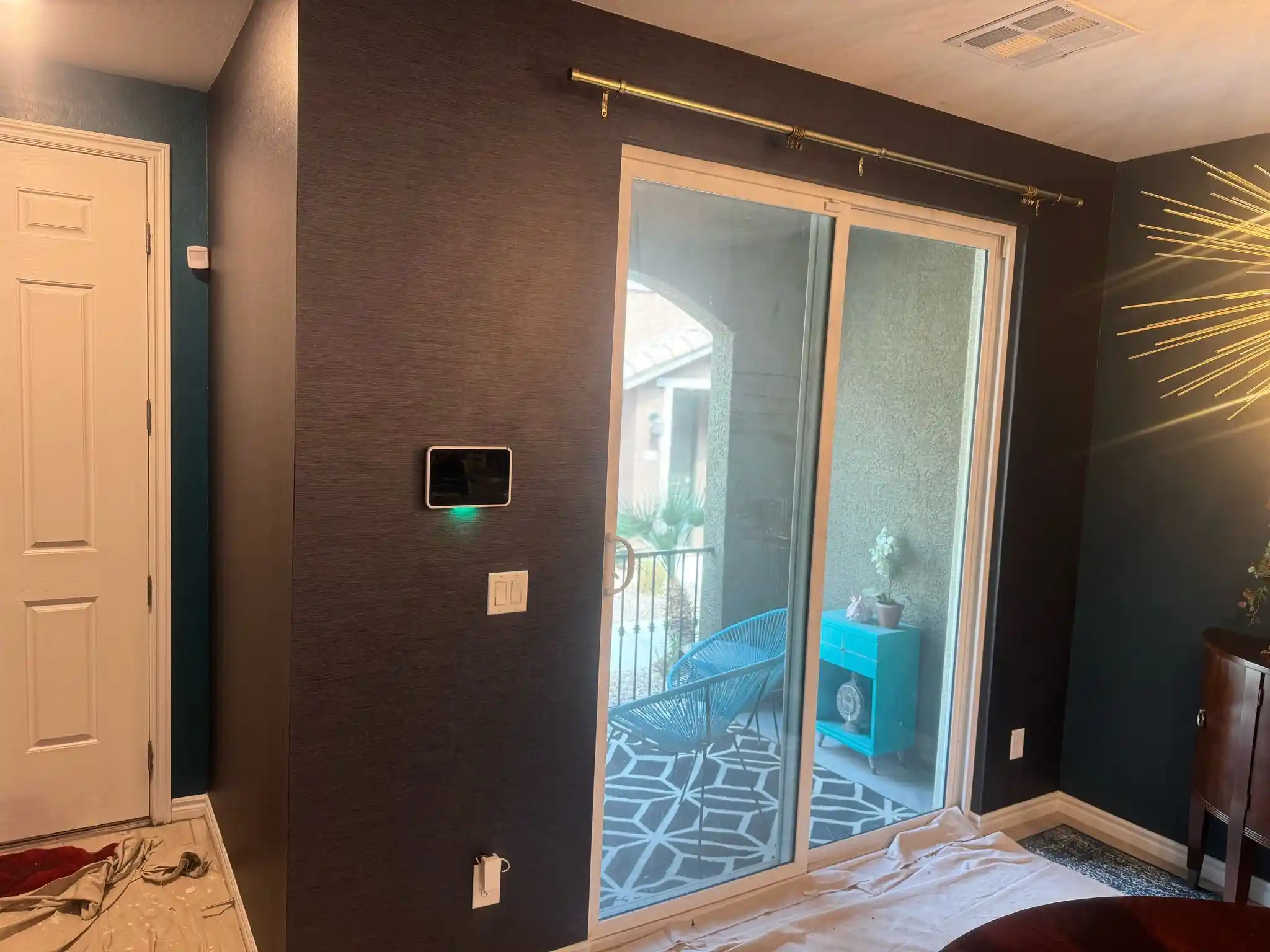 Commercial wallpaper office installation Aurora in Gold Coast, Chicago