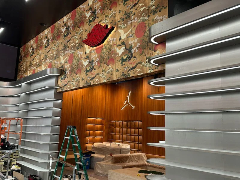 Finished wallpaper installation in Naperville, IL home