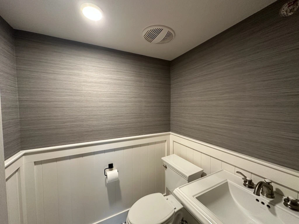Finished wallpaper installation in Elgin, IL home