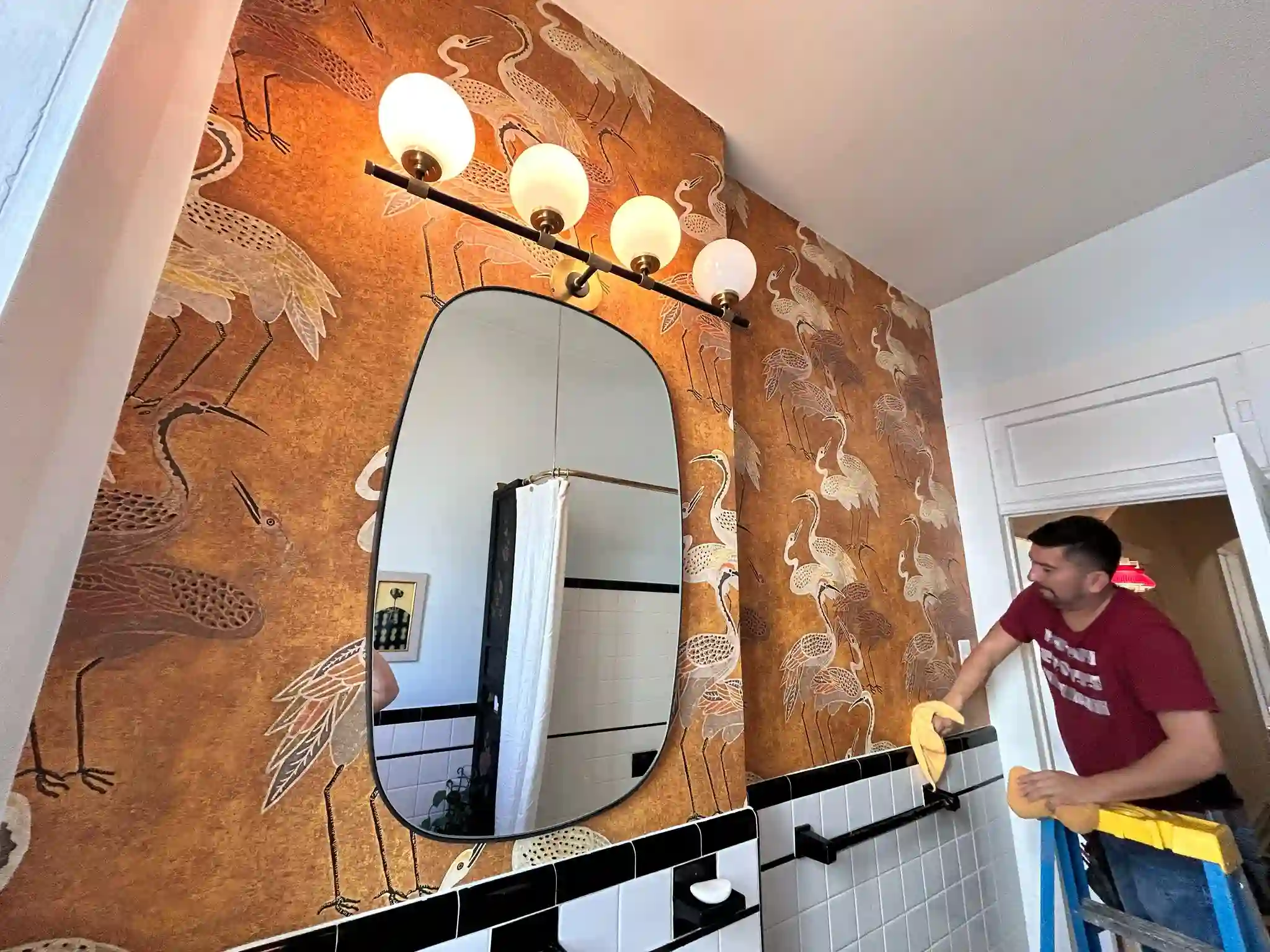 Finished wallpaper installation in Cicero, IL home