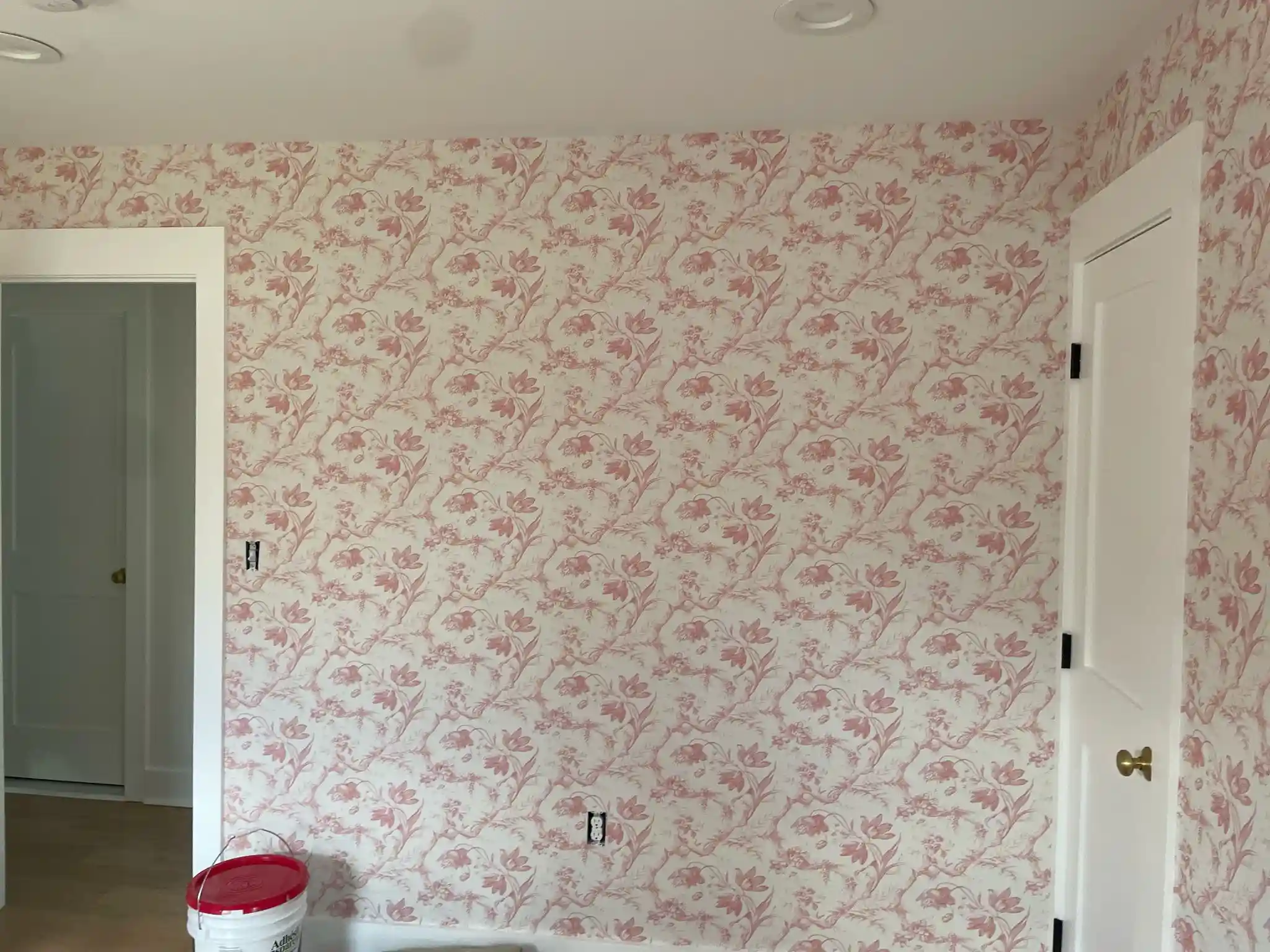 Finished wallpaper installation in Gary, IN home